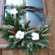 100均&フェイク&ドライで♡冬の三日月リース☆Xmasにも!