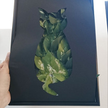 100均フェイクグリーンで手作りアートパネル