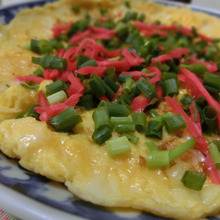 5分クッキング☆ お好み焼き風♪ チーズ入りオープンオムレツ