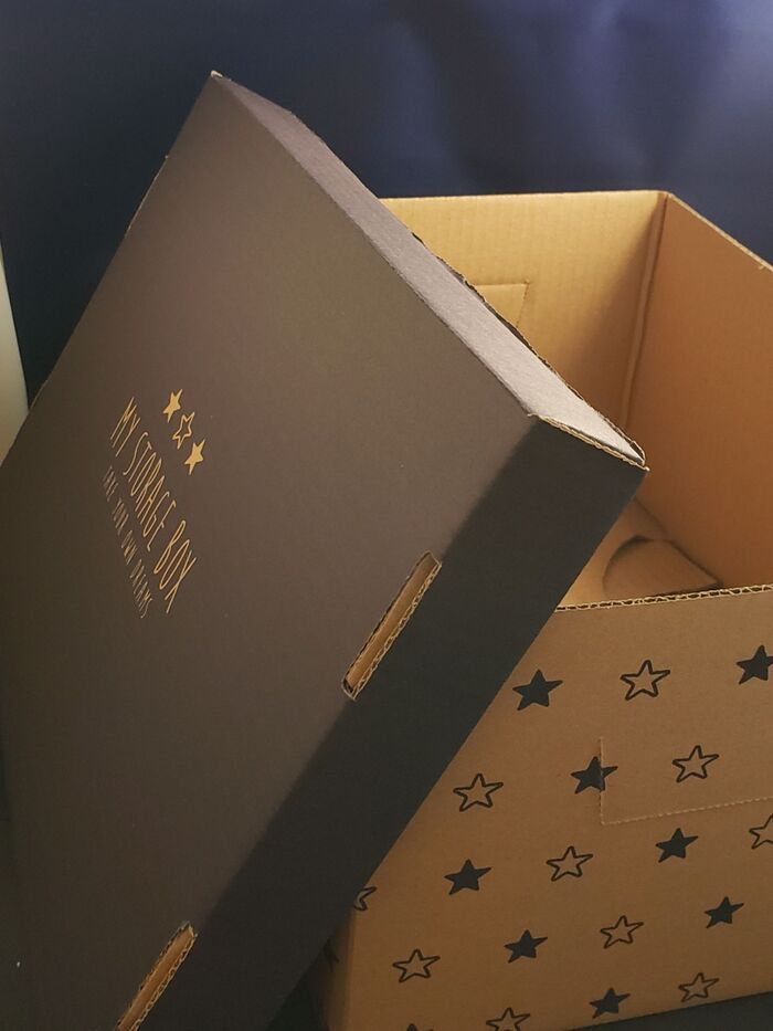 1、紙ボックスを使って額を作る。