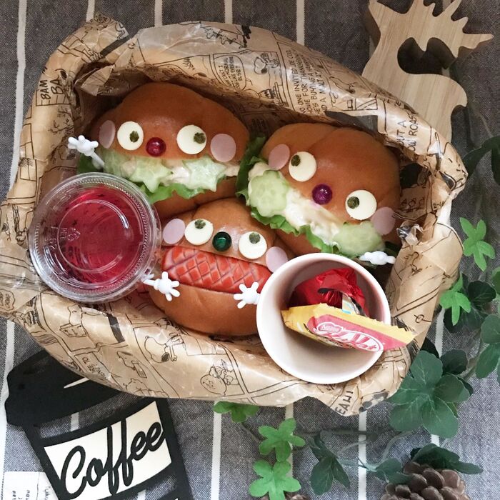 子供が喜ぶかわいいロールパンサンド