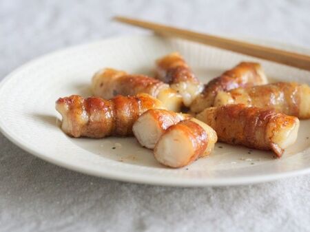 お餅の豚肉巻き