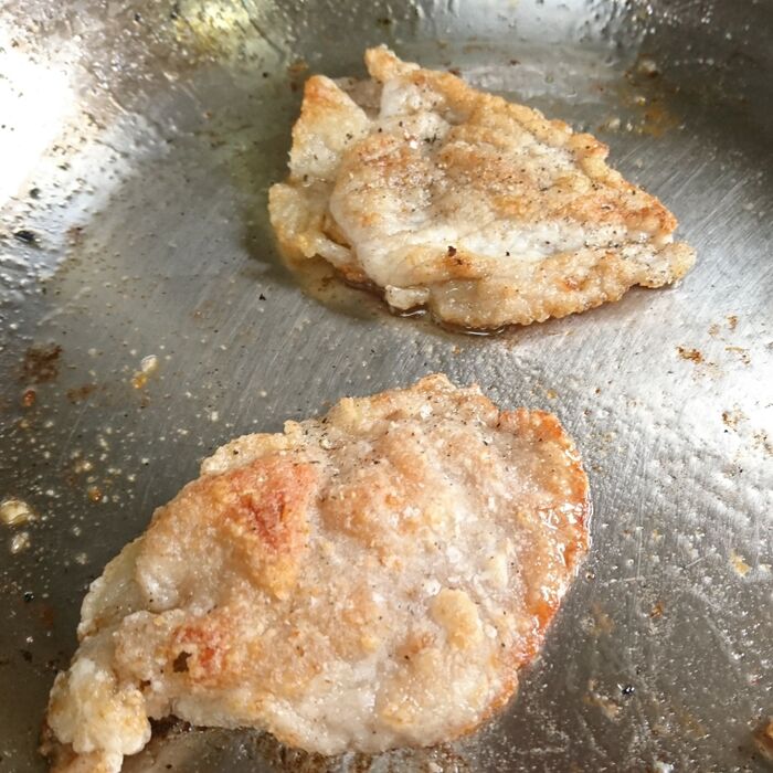 片栗粉を薄く