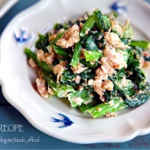 ♡レンジde簡単♡小松菜とツナのごまマヨ和え♡【#副菜#サラダ#時短】