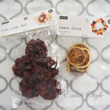 ダイソー☆レモンの香り♪くすんだ赤が素敵♪ドライパーツ