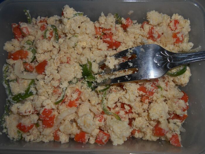 Aの材料でオカラを作る。