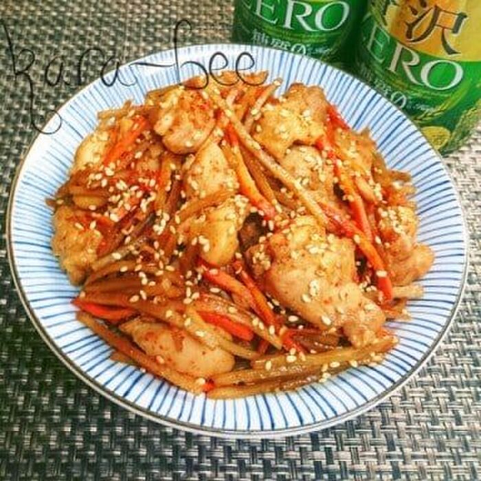 お弁当にも◎ご飯が進む♪甜麺醤で中華風鶏きんぴら