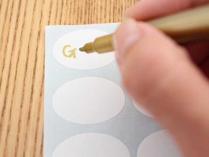シールでラベリング♬