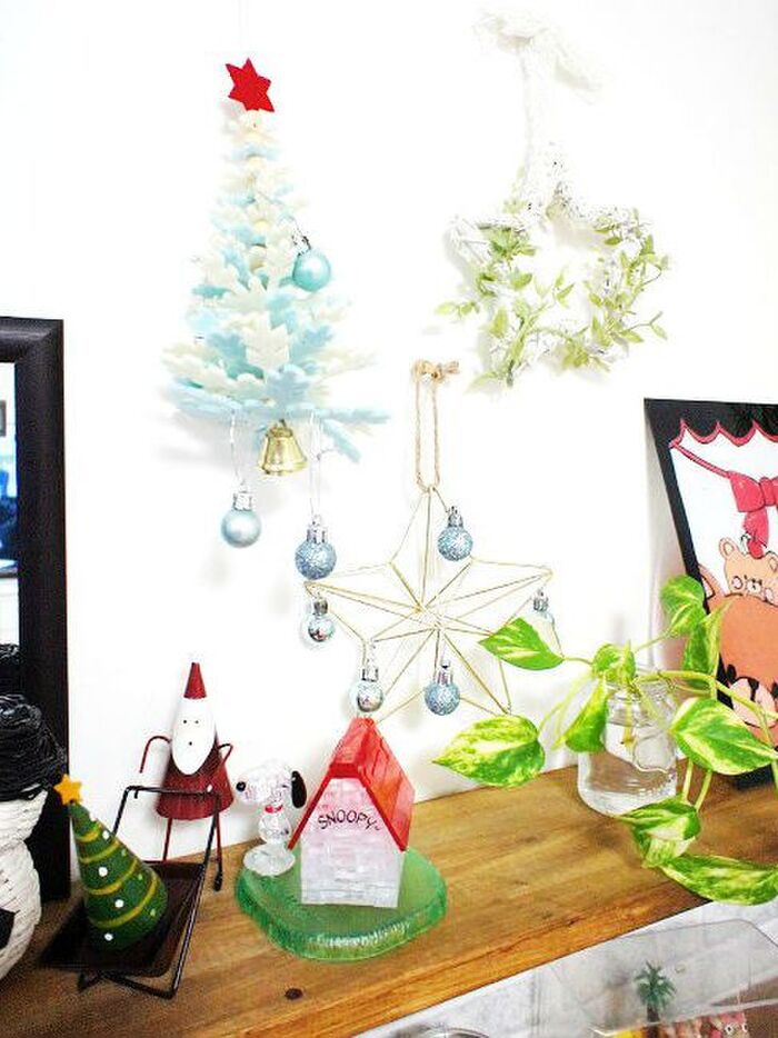 さりげなく季節感をプラス★ダイソーでちょこっとアレンジ・クリスマスインテリア