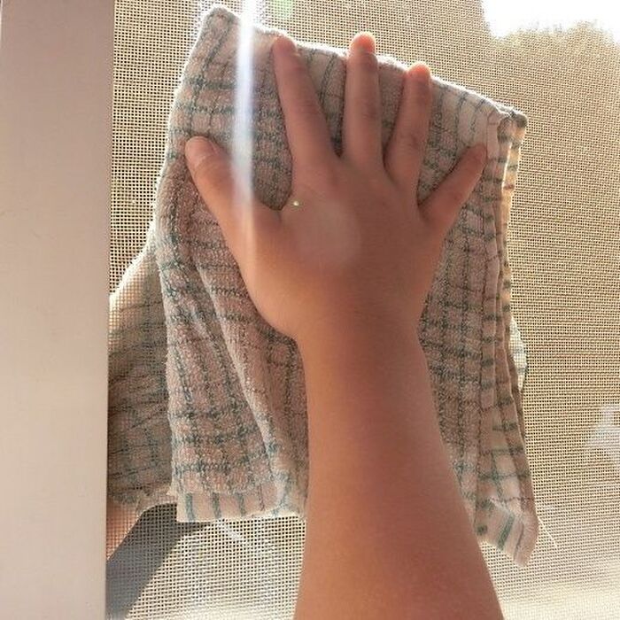 2ステップで終了~簡単網戸掃除♪