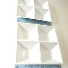 面倒な皿洗いの負担を軽減★ダイソー レンジ角形 パーティープレート