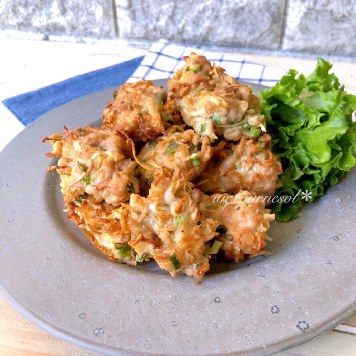 【乾物で主役レシピ】ざく切りでOK‼切り干し大根と豚肉のひと口揚げ