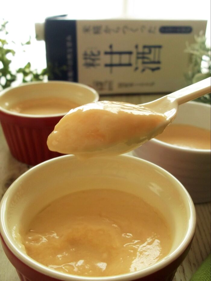 栄養がギュっ!砂糖不使用 材料二つ♪フルフルでとろける甘酒蒸しプリン