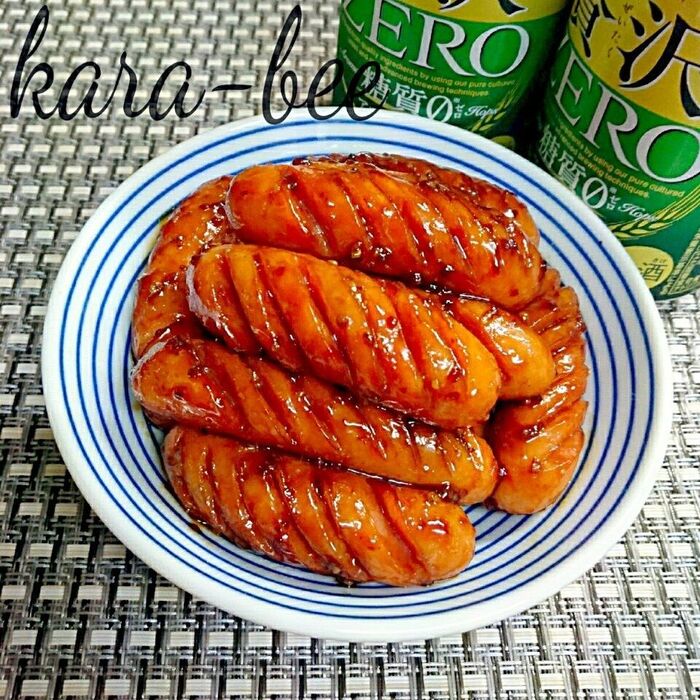 お弁当におつまみに♡簡単激ウマ♪ソース照りマスウインナー