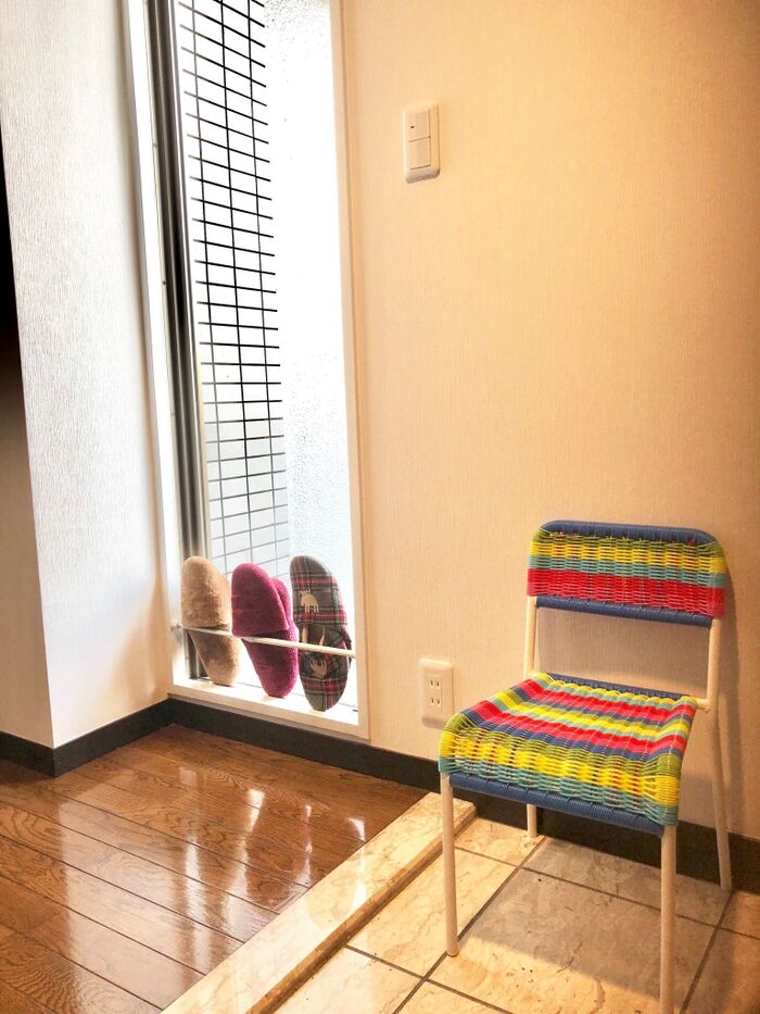 お掃除楽々♪スリッパは浮かせて収納