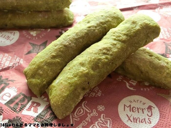 ポリ袋で簡単★ほうれん草スティックパン