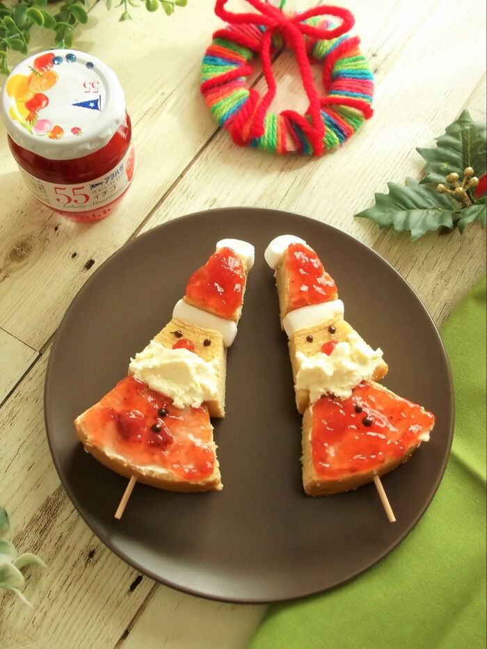 市販品でらくらくクリスマス!バウムサンタ 串ケーキ
