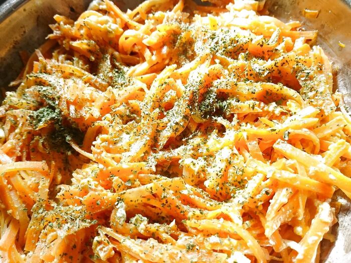 シリシリっと人参と玉子の炒め物