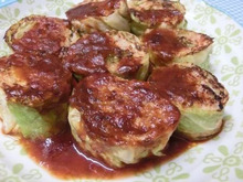 15分☆ レンジとフライパンでジューシー♪ ロールキャベツステーキ