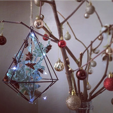 【子どもと簡単Xmas?】ALL100均材料♪♪キラキラヒカル✨ナチュラルオーナメント?