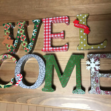 100均アルファベットオブジェをクリスマス☆デコパッチ
