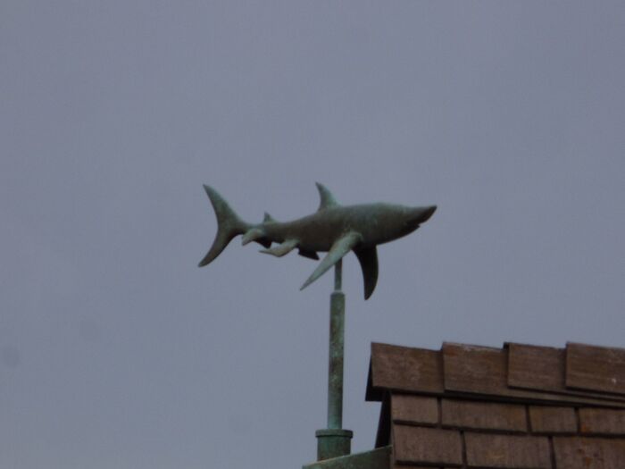サメの風見鶏があります。