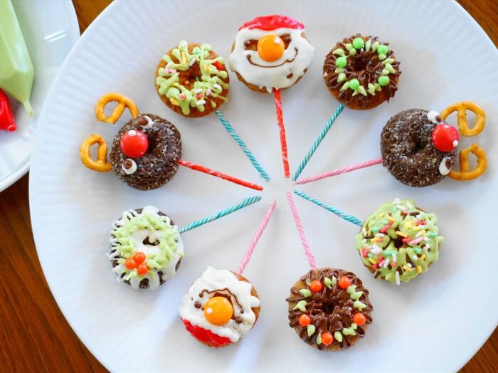 ケーキポップ風☆クリスマス プチドーナツ