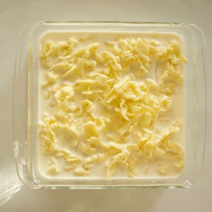 3 チーズをのせて焼きます