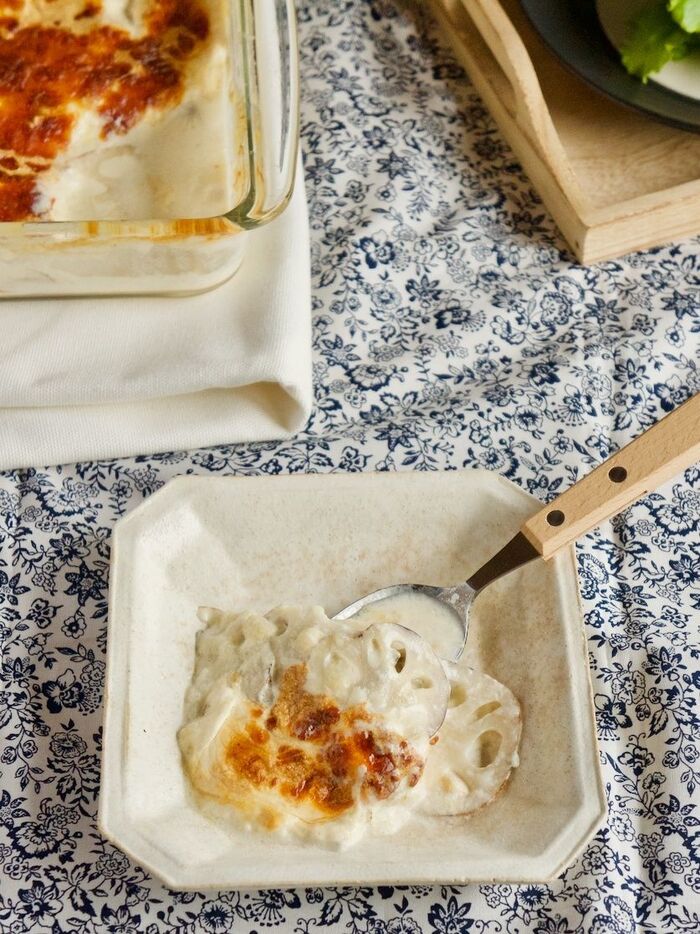 具はレンコンだけ れんこんグラタン