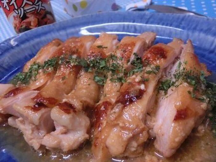 超やわらかジューシー♪ オイヨーで鶏ももステーキ