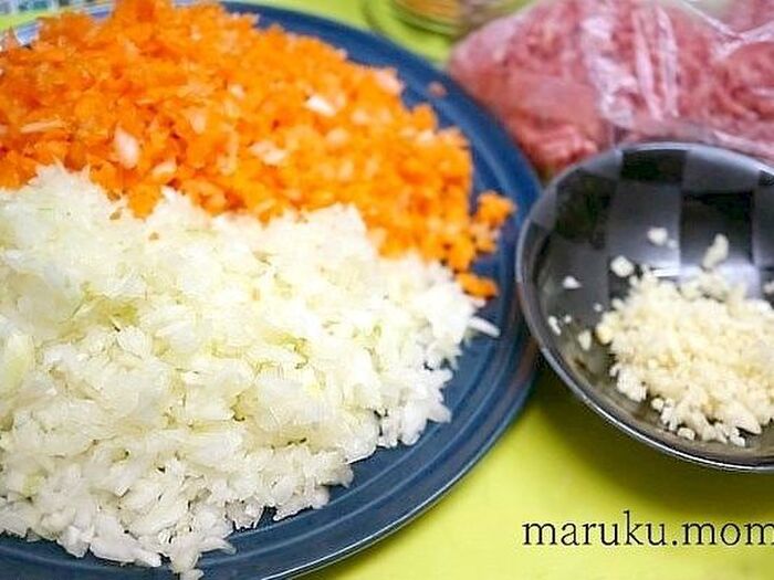 2.みじん切り完成。