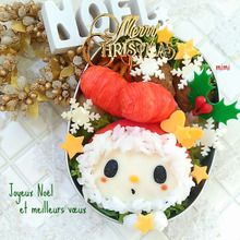 赤いフードのマイメロディでクリスマス弁当