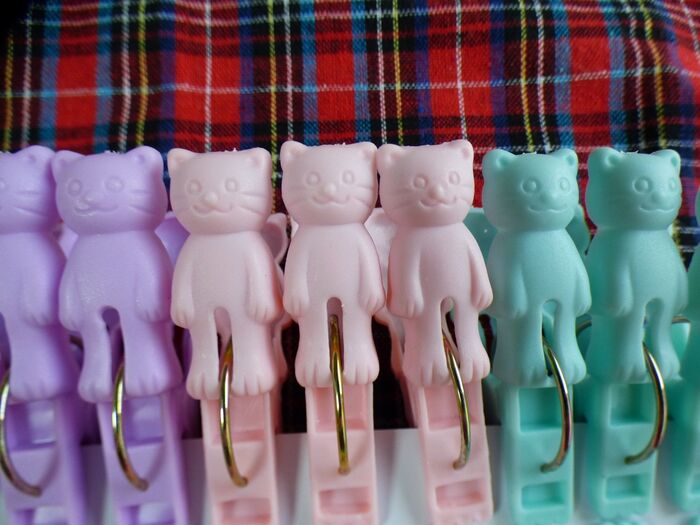 【ダイソー】使い方いろいろ♡洗濯ネコピンチ30個