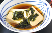 豆腐のあおさ煮。
