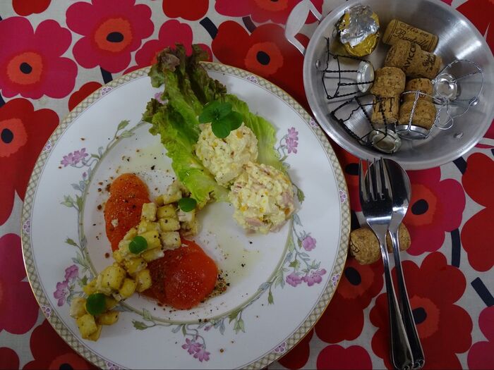 サラダ豆腐、アラ・モード、もちパパstyle /// 美味しいの魔法はかかるか!!