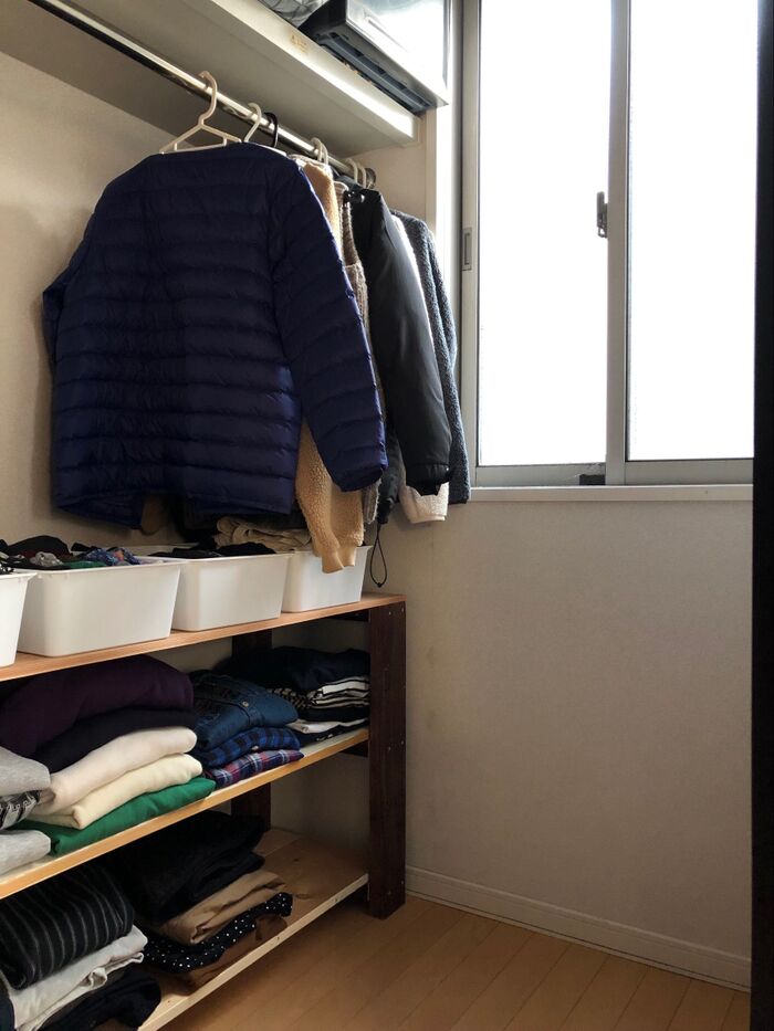 スッキリしたウォークインクローゼット