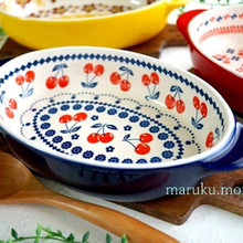 3coin'sの全部柄が違う!北欧風のオーバルグラタン皿