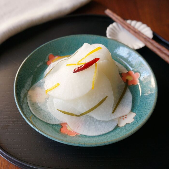 疲れた胃腸に優しい♡大根の千枚漬け風