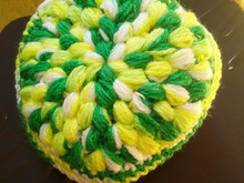 玉編みで小物入れを作る