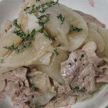 スライス大根だからはやい・うまい♪ 大根と豚の重ね蒸し煮