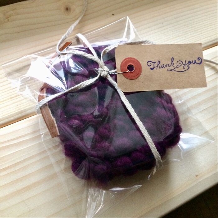 100均毛糸で【シック色】アクリルたわし