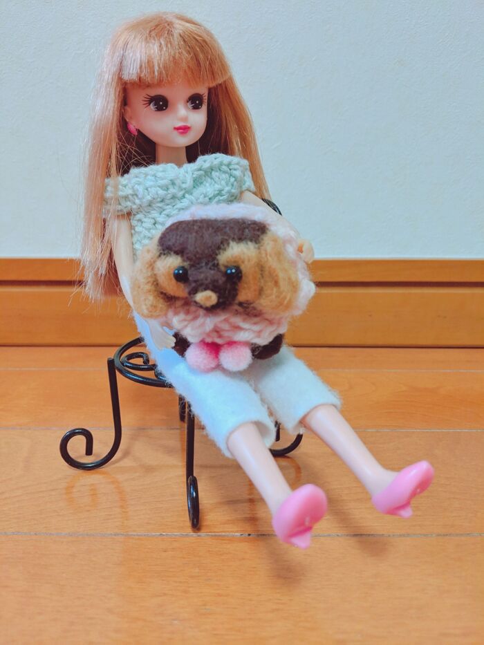 毛糸でおそろ(*^^*)