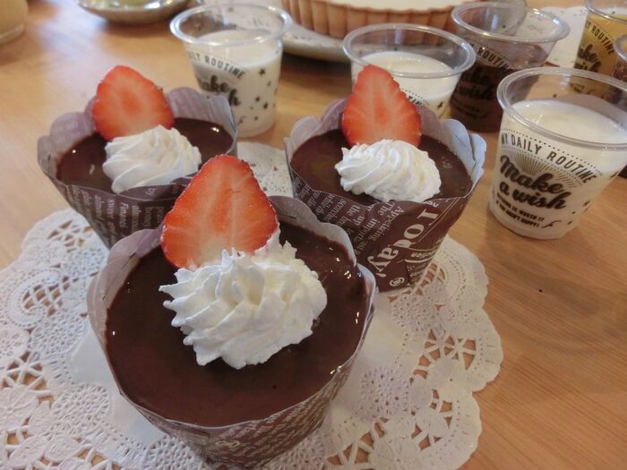 カップケーキ型に流し込むだけでもかわいい!