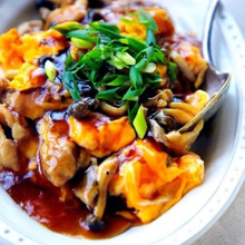 ♡コスパ抜群♡豚たま甘酢あんかけ♡【#時短#節約#たまご#フライパン】