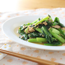 5分で完成!小松菜とツナの甘辛醤油炒め