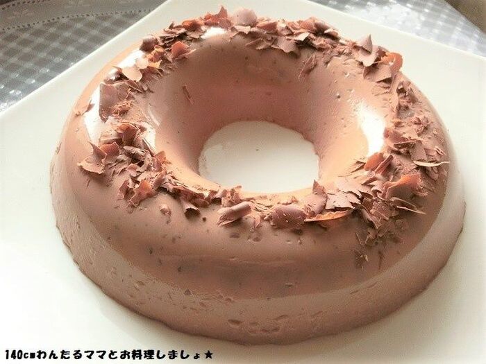 電子レンジで簡単★チョコのなめらかヨーグルトゼリー