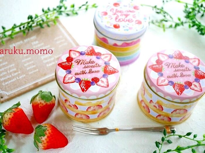 セリアのデコレーションケーキの缶が可愛すぎる♬