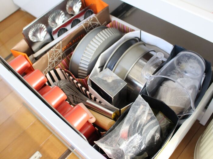 サイズが異なる紙袋もパズルのようにピッタリ収納♪