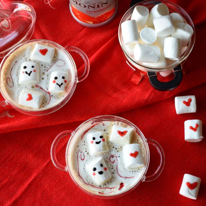 【ドリンク】大人 子ども対応❤ふわふわマシュマロ&いちご❤チョコレート&コーヒー