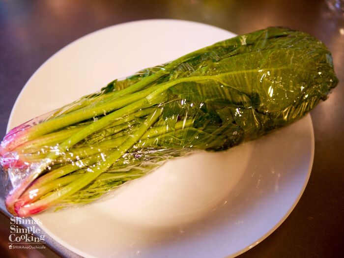 ほうれん草の下ごしらえは電子レンジにお任せ